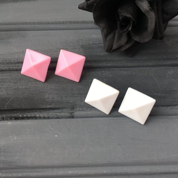 Vintage Square Earring Lot (Lot of 2) - Picture 1 of 8